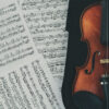 バイオリンケースに入っているバイオリンの画像
