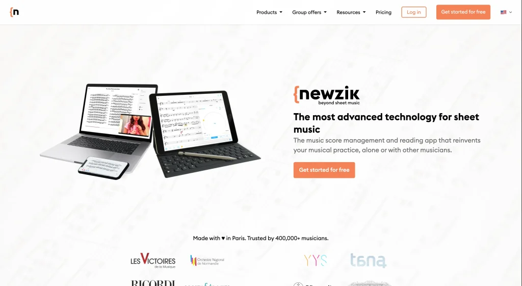 NewzikのHP