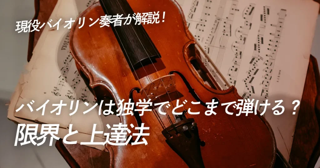 バイオリンは独学でどこまで弾ける？限界と上達法を現役奏者が解説